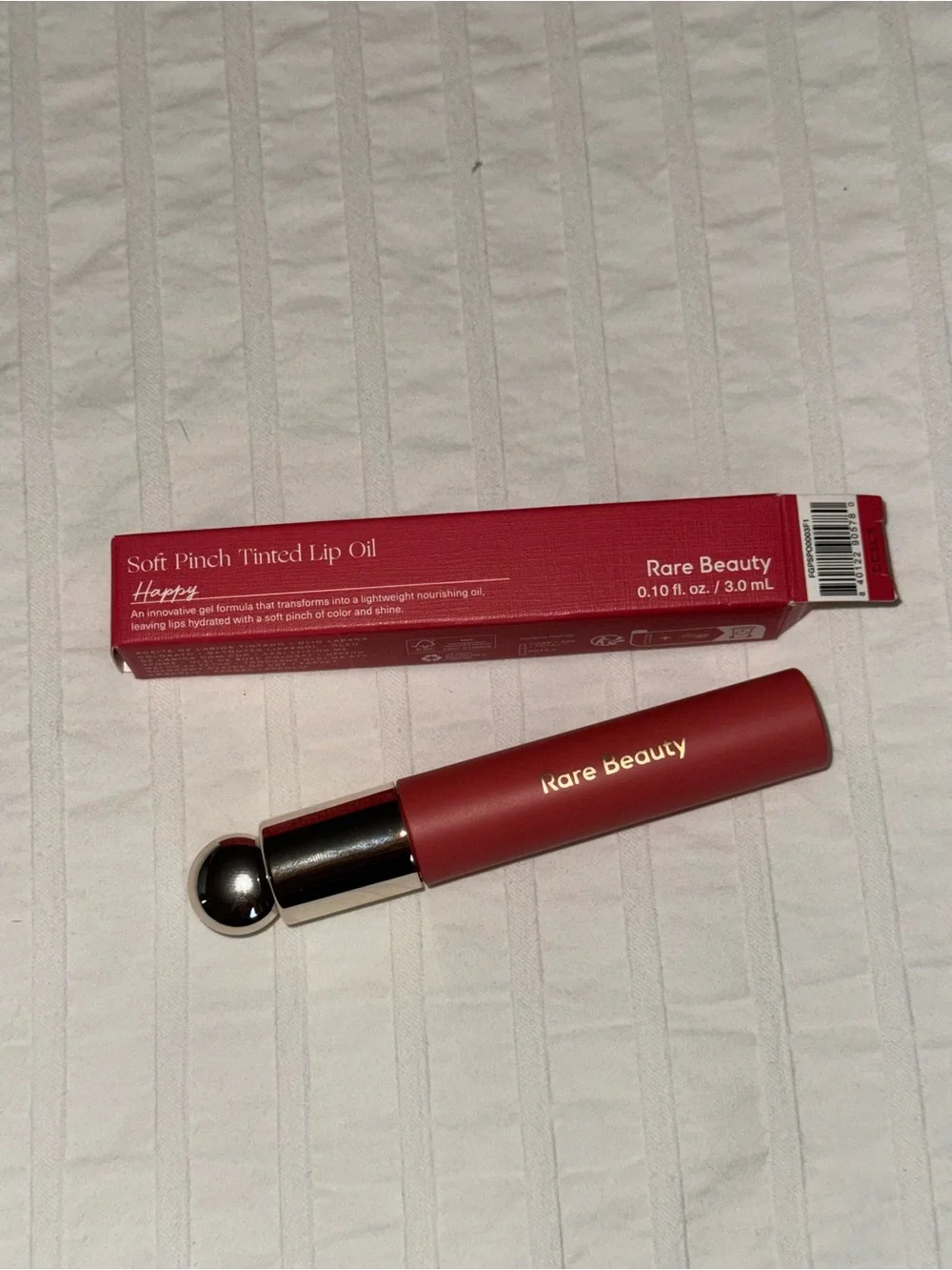 Rare Beauty Soft Pinch Tinted Lip Oil in Happy (Cool Pink) NWT